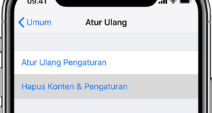 cara reset iphone